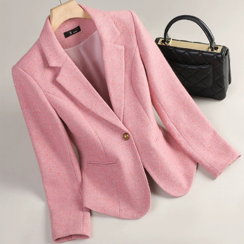 2025 Women’s Premium Wool Blazer – Spring & Autumn Suit Jacket