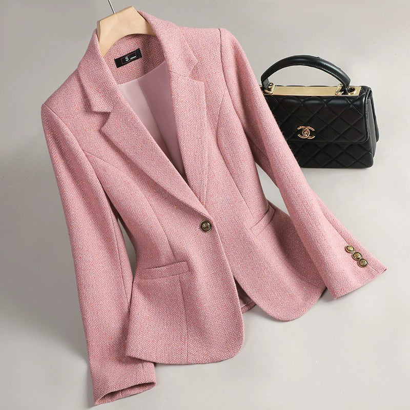 2025 Women’s Premium Wool Blazer – Spring & Autumn Suit Jacket